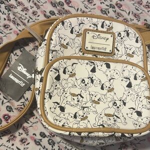 Loungefly Disney Dalmatian Crossbody Bag - White and Tan